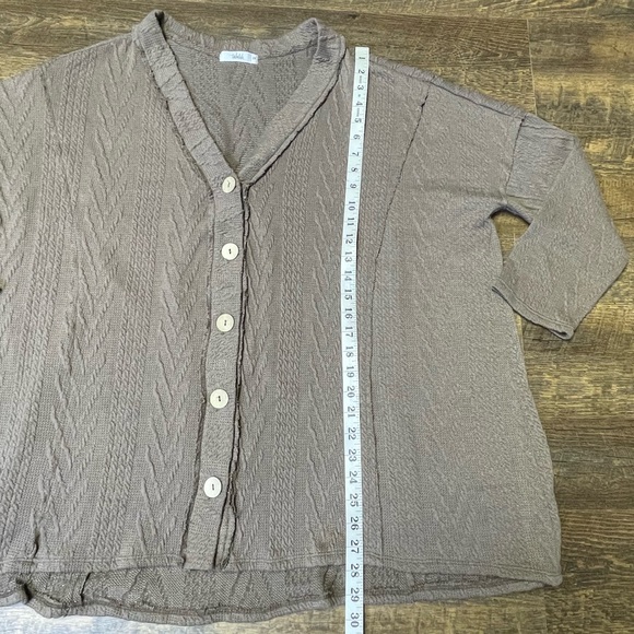 Talulah Boutique Archie Button Cardigan Knit Sweater Mocha Brown Women’s Size 2X - Picture 5 of 11